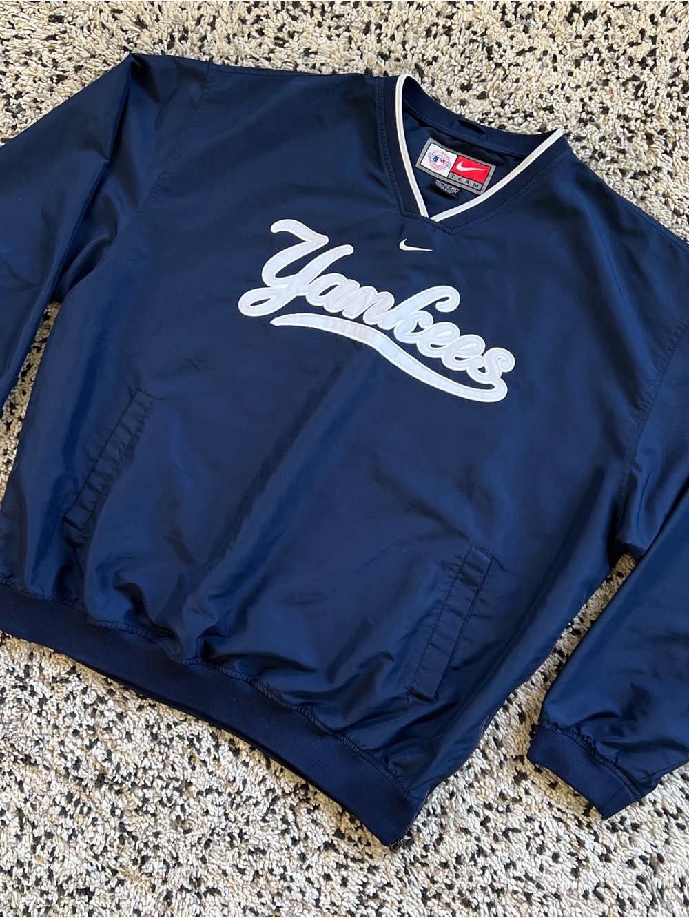 Nike Team MLB Yankees Pullover Windbreaker Warm Up Jacket Men’s Size XXL - Picture 4 of 16